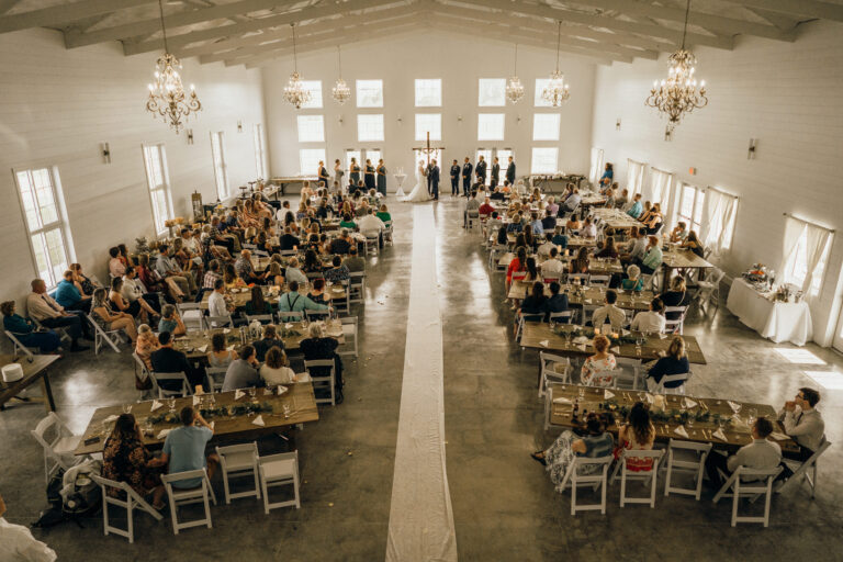 wide shot of inside of venue