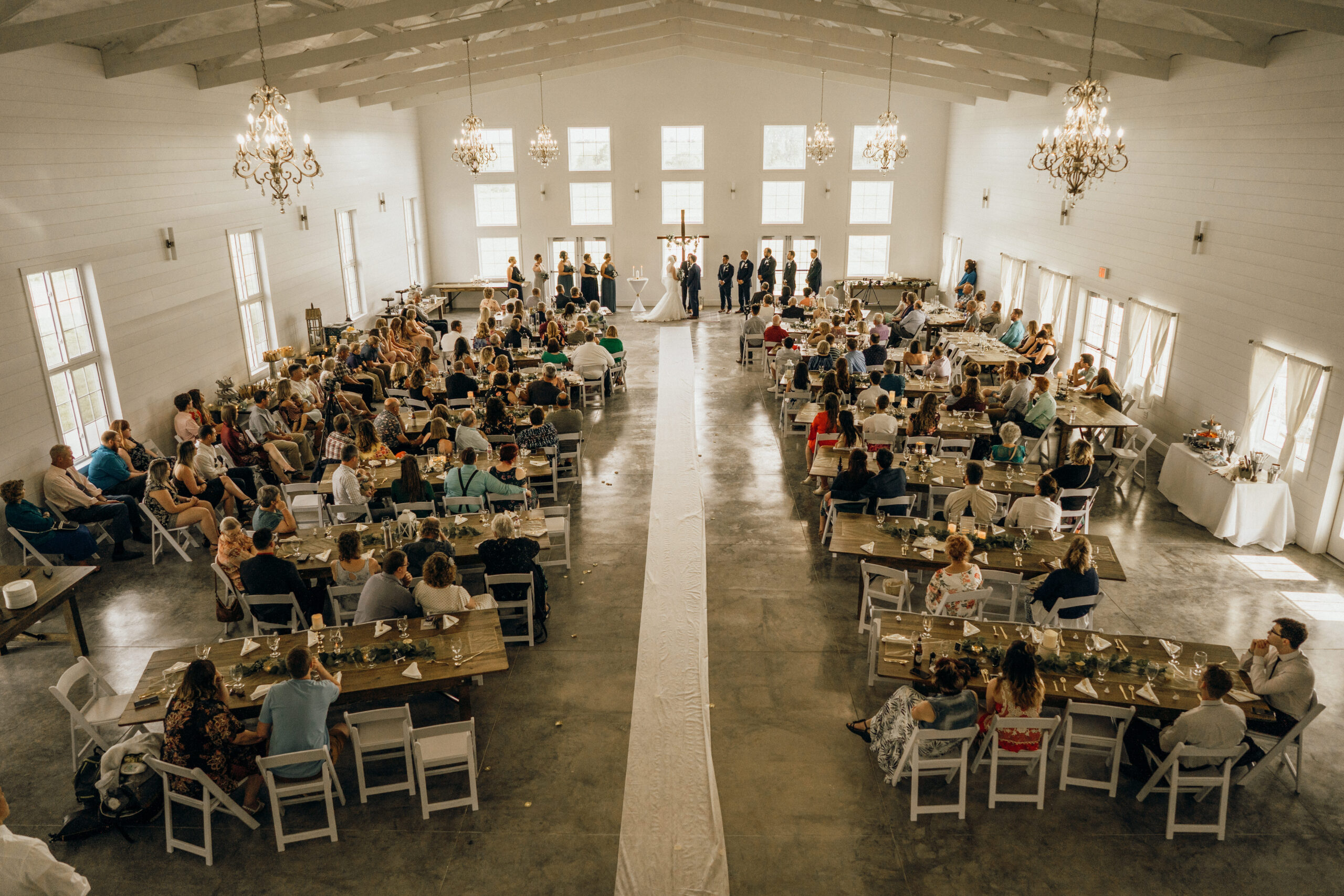wide shot of inside of venue